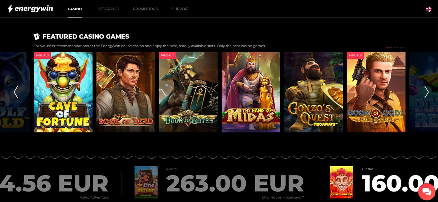 Energy Win Casino Screenshot