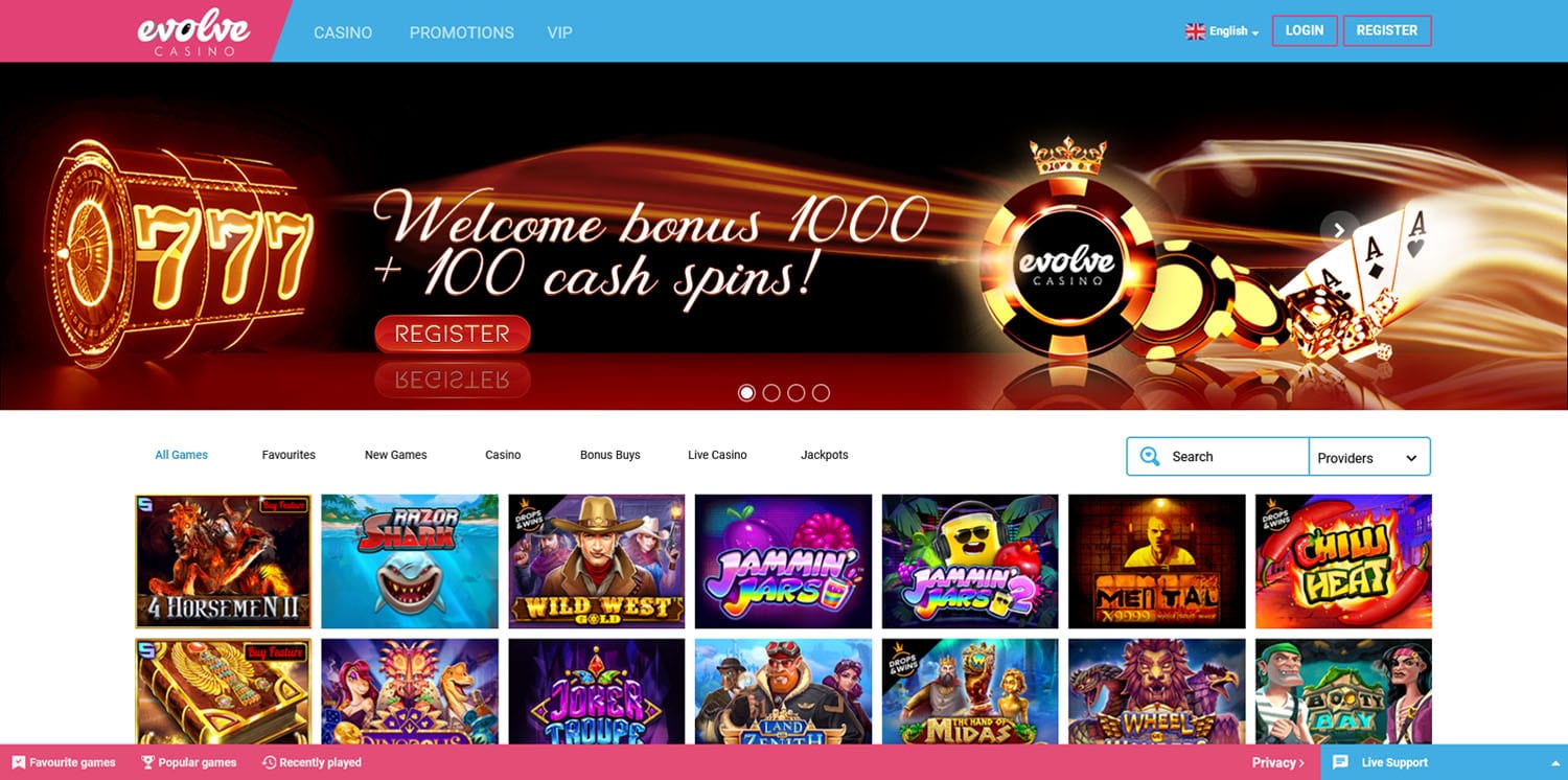 Evolve Casino Screenshot - CasinoTop