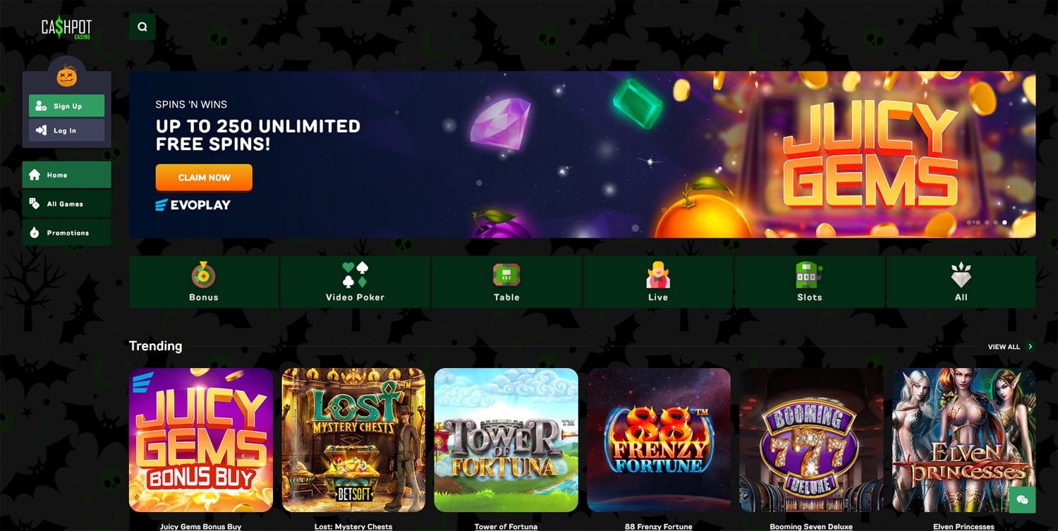 Cashpot Casino Screenshot