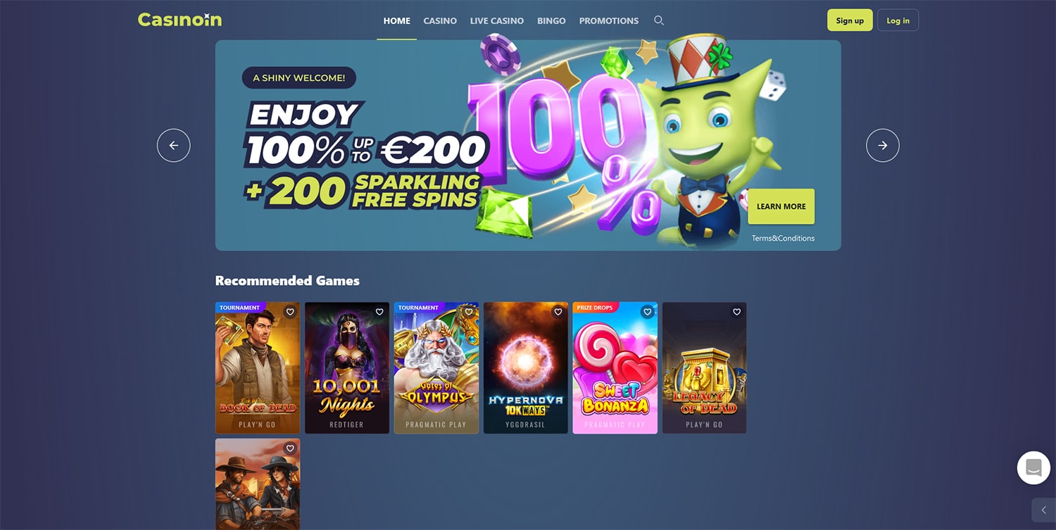 Casinoin casino screenshot