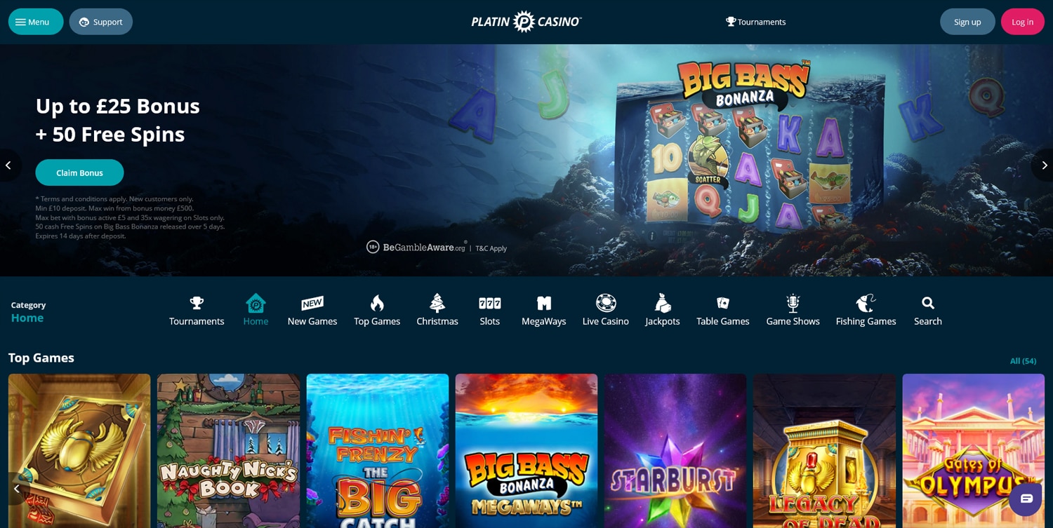 Platin Casino screenshot
