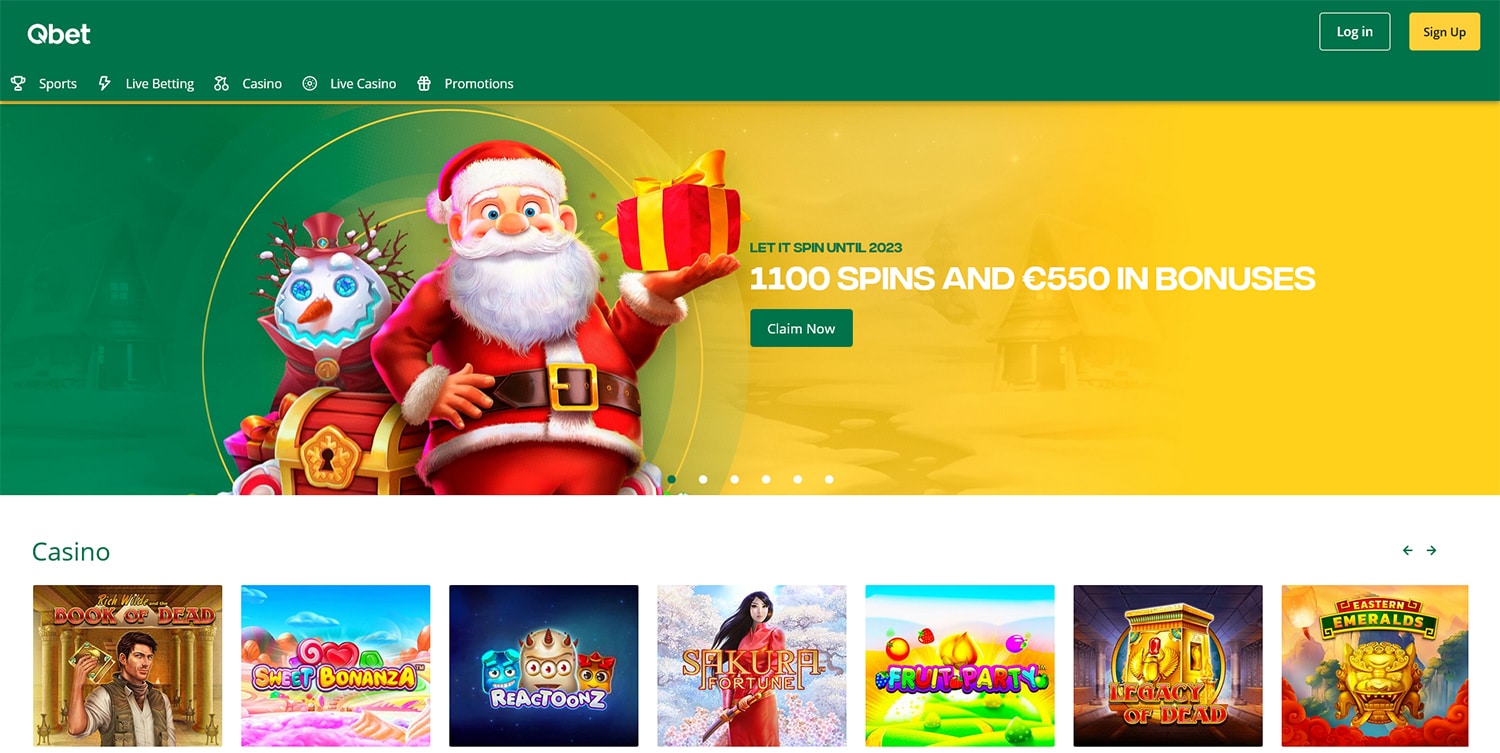 Qbet Casino screenshot